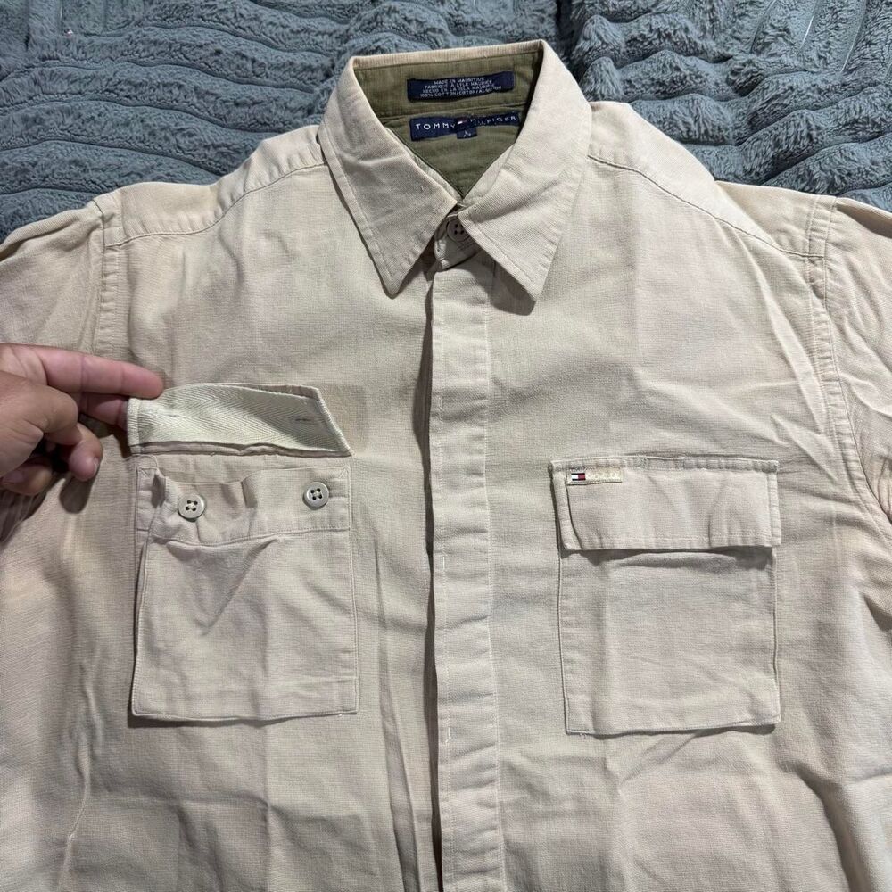 Tommy-hilfiger Men's Cream and Tan Shirt